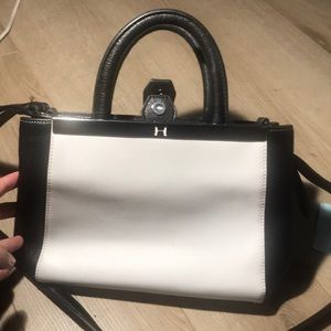 Halston Heaitage crossbody bag, black&white
